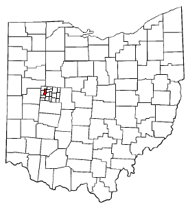 Map of Logan County Washington Township Ohio